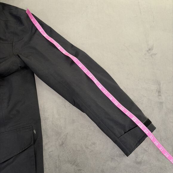 Lands End Waterproof Windproof Hooded Squall Jacket Sz Lg 14-16 Anti-Static BLK - Picture 5 of 16